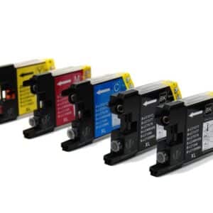 LC1240 / LC1220 Full Set + Extra Black Brother Compatible Ink Cartridges - 5 Pack