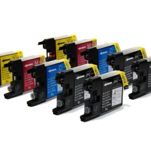 LC1220 / LC1240 x2 Sets + 2 Extra Black Brother Compatible Ink Cartridges - 10 Pack
