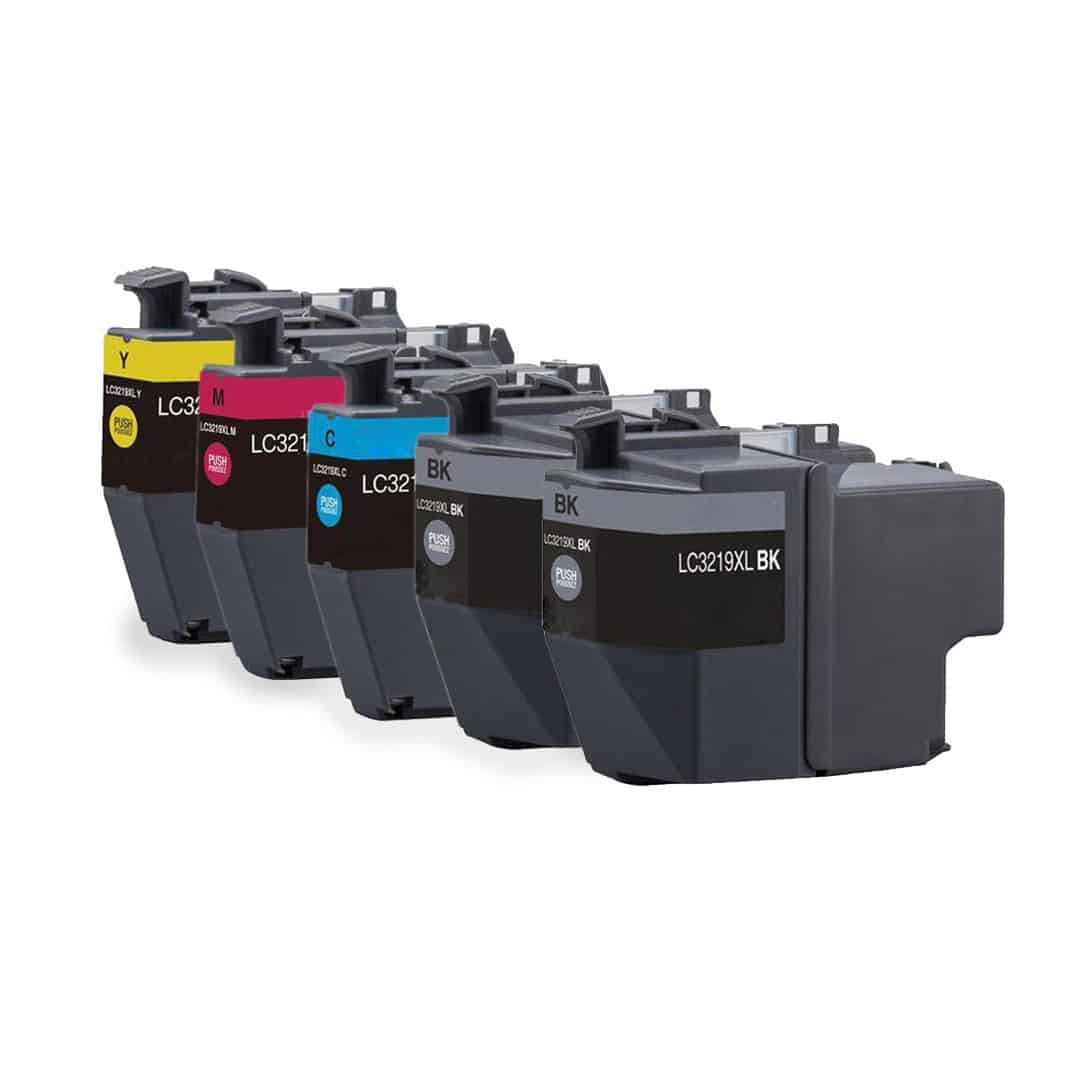 LC3219XL Full Set plus EXTRA Black Compatible Ink Cartridges - 5 Pack