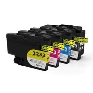 LC3233 Cyan, Magenta, Yellow & Black Compatible Ink Cartridges LC-3233