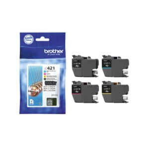 LC421 Cyan, Magenta, Yellow & Black Original Brother Ink Cartridges LC-421VAL