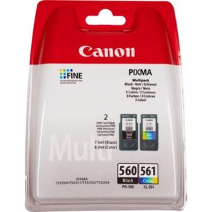 PG560 & CL561 Black & Colour Original Canon Printer Ink Cartridges PG-560 CL-561