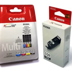 Canon Original Ink Cartridges 5 Item Multipack - PGI-550 CLI-551
