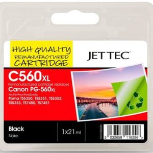 PG560XL Black High Capacity Remanufactured Canon Printer Ink Cartridge PG-560XL