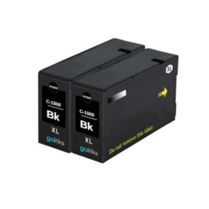 Canon Compatible Twin Pack Black Ink Cartridges - PGI-1500XL