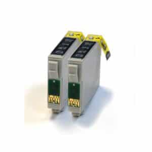 T0791 Compatible Black Ink Cartridge x2 - Owl Series - E-791 / TO791