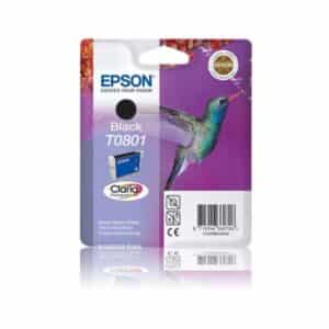 T0801 Epson Original Black Ink Cartridge - TO801 Hummingbird Series