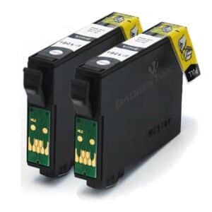 Epson Compatible Twin Pack Black Ink Cartridge Replaces Fox Series T1281