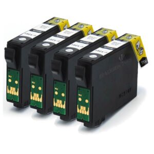 Epson Compatible Four Pack Black Ink Cartridges Replace Fox Series T1281