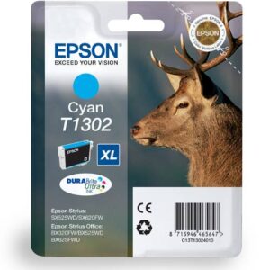 Epson Original Cyan Ink Cartridge Stag Series T1302