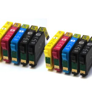 T1816 x2 Sets PLUS 2 extra Black Compatible Ink Cartridges Daisy Series 18XL - 10 Item Multipack