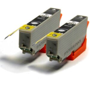 Epson 24 Black Compatible Ink Cartridges Elephant Series - 2 item Multipack