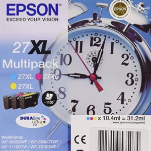 Epson 27XL Original Cyan, Magenta & Yellow Ink Cartridges Alarm Clock Series