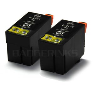 Epson 27XL x2 Black Compatible Ink Cartridges Alarm Clock Series - 2 item multipack