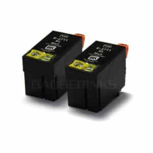 Epson 27XL x2 Black Compatible Ink Cartridges Alarm Clock Series - 2 item multipack