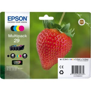 Epson 29 Original Cyan, Magenta, Yellow & Black Ink Cartridges Strawberry Series C13T29864012