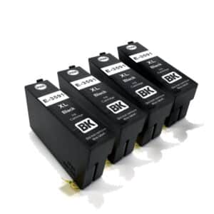 E-T3591 / T3591 x4 Black Compatible Ink Cartridges Padlock Ink - 4 Pack
