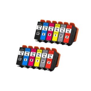 T378XL / T478XL High Capacity Compatible Ink Cartridges Equivalent to Epson 378 / 478 Squirrel Series - 12 item Multipack