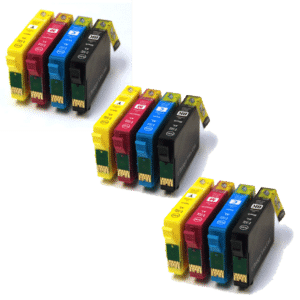 3 x Full Sets of Compatible Ink Cartridges Equivalent to Epson 502 Binocular Inks - 12 item Multipack