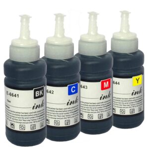 Epson Compatible Full Set of Ecotank Printer Ink 664 T6641 T6642 T6643 T6644