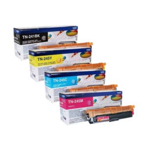 Brother TN245 Black, Cyan, Magenta & Yellow High Capacity Genuine Brother Toner Cartridge - 4 Pack