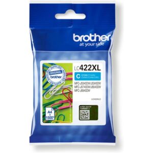LC422XL Cyan Original High Capacity Brother Ink Cartridge LC-422XL