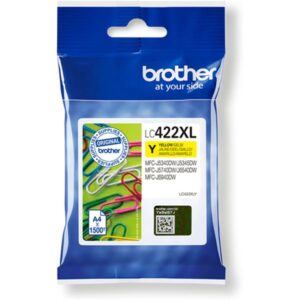 LC422XL Yellow Original High Capacity Brother Ink Cartridge LC-422XL