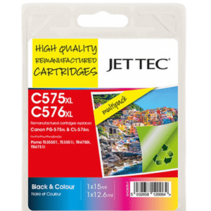 C575XL & C576XL Black & Colour Remanufactured Printer Ink Cartridges PG575XL CL576XL
