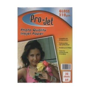 A4 Gloss Photo Paper x 20 sheets - 210gsm