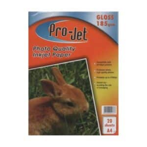A4 Gloss Photo Paper x 20 sheets - 185gsm