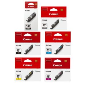 Canon 530 & 531 Full Set of 6 Original Ink Cartridges PGI-530 CLI-531