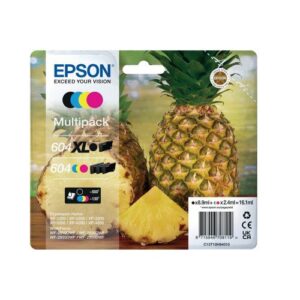 Epson 604 Multipack XL Black, Standard Colours Original Ink Cartridges Pineapple Inks