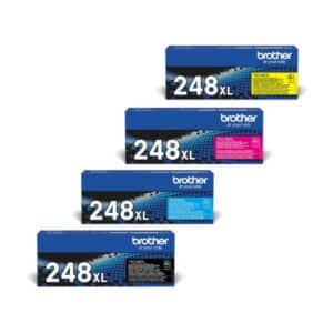 TN248XL Set of 4 Original High Capacity Brother Toner Cartridges TN-248XLCMYK