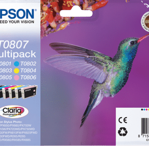T0807 Epson Original Ink Cartridges Hummingbird Series C13T08074011