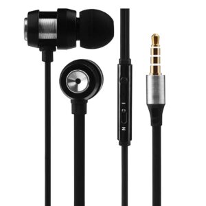 Volkano Alloy Series Metallic Finish EarPhones with Microphone and Call Function - Silver