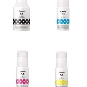 GI-51 Full Set of Genuine Canon Printer Ink Bottles GI51